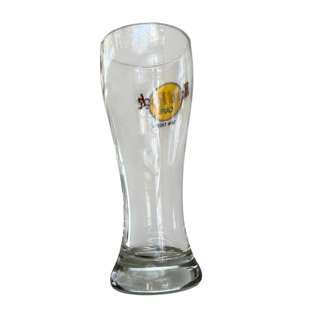 Hard Rock Cafe San Diego Tall Pilsner Beer Glass, 20‎ oz., 8.5 in., Tall Vintage